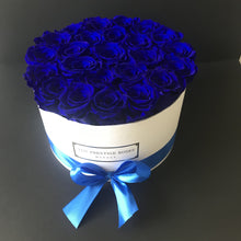 Load image into Gallery viewer, White Big Box with blue Eternity Roses | The Prestige Roses Spain