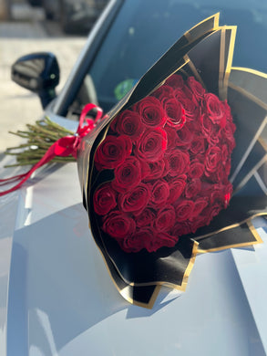 50 Fresh Roses Bouquet  | The Prestige Roses Spain