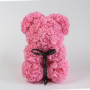 Teddyrose Small pink 25 cm made from Eternity Roses - The Prestige Roses Spain