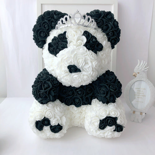 Teddyrose Panda 40 cm made from Eternity Roses - The Prestige Roses Spain