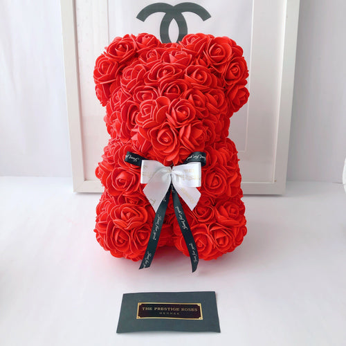 Teddyrose Small red 25 cm made from Eternity Roses - The Prestige Roses Spain