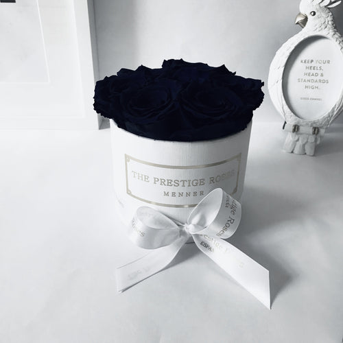 Caja Blanco Mini de Rosas Eternas Negro  | The Prestige Roses - The Prestige Roses Madrid